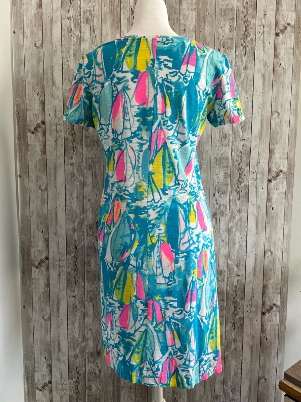 Lilly Pulitzer Jessica Cotton Beach and Bae Sailboat Summer Resort Dress XS - Picture 2 of 6